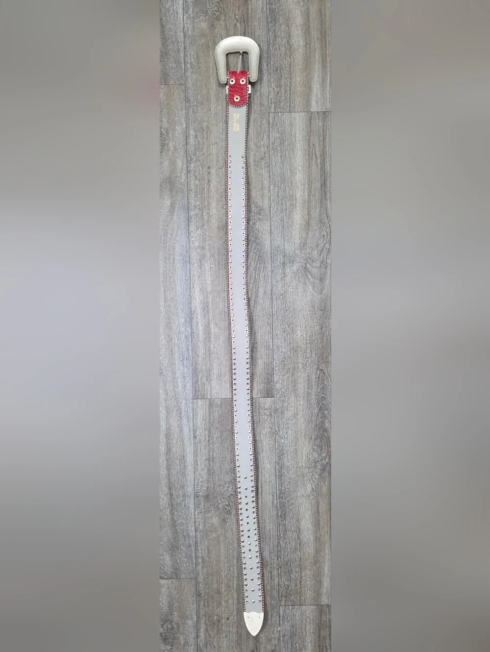 Women's Red & Silver Rhinestone Belt-Size SM